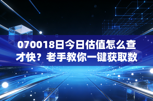 070018日今日估值怎么查才快？老手教你一键获取数据！