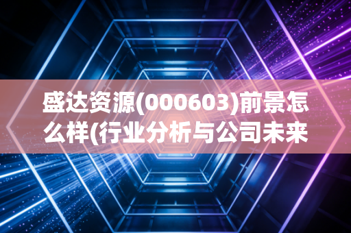 盛达资源(000603)前景怎么样(行业分析与公司未来展望)