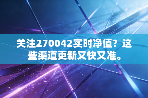 关注270042实时净值？这些渠道更新又快又准。