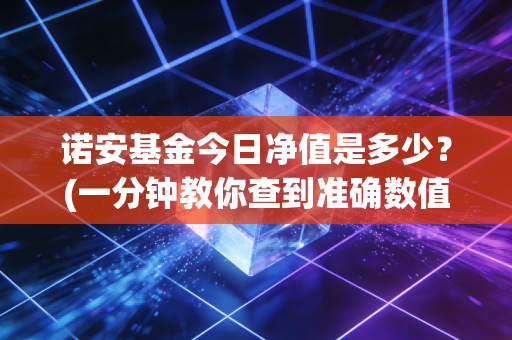 诺安基金今日净值是多少？(一分钟教你查到准确数值)