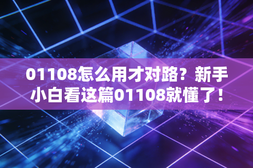 01108怎么用才对路?新手小白看这篇01108就懂了!