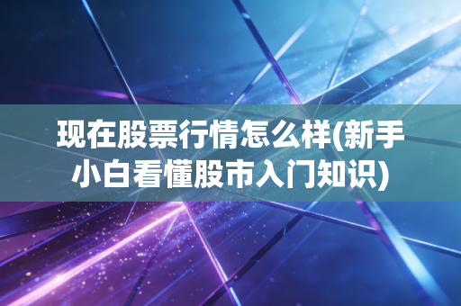 现在股票行情怎么样(新手小白看懂股市入门知识)
