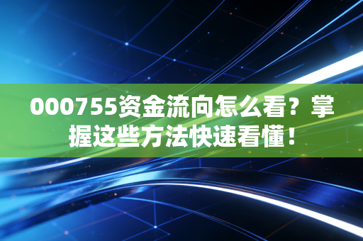 000755资金流向怎么看?掌握这些方法快速看懂!