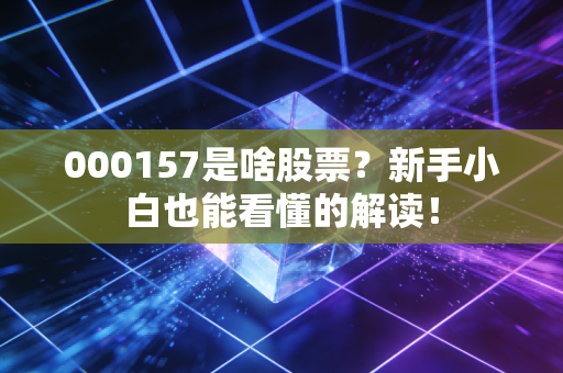 000157是啥股票?新手小白也能看懂的解读!