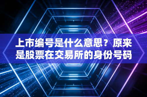 上市编号是什么意思?原来是股票在交易所的身份号码。