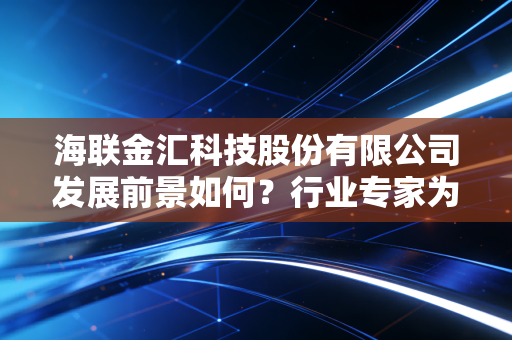 海联金汇科技股份有限公司发展前景如何？行业专家为你解读！