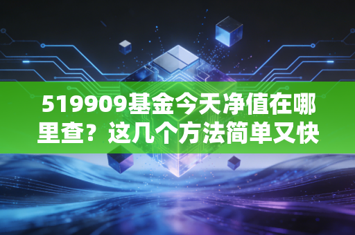 519909基金今天净值在哪里查？这几个方法简单又快捷！