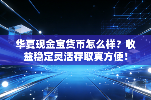 华夏现金宝货币怎么样?收益稳定灵活存取真方便!