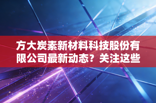 方大炭素新材料科技股份有限公司最新动态?关注这些发展新机会。