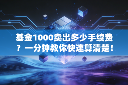 基金1000卖出多少手续费?一分钟教你快速算清楚!