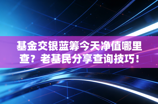 基金交银蓝筹今天净值哪里查?老基民分享查询技巧!