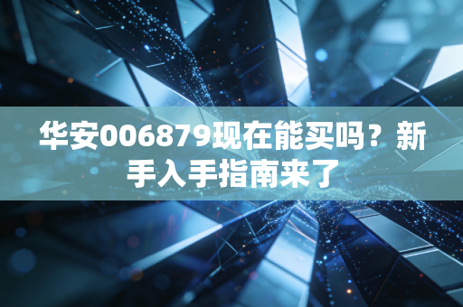 华安006879现在能买吗?新手入手指南来了