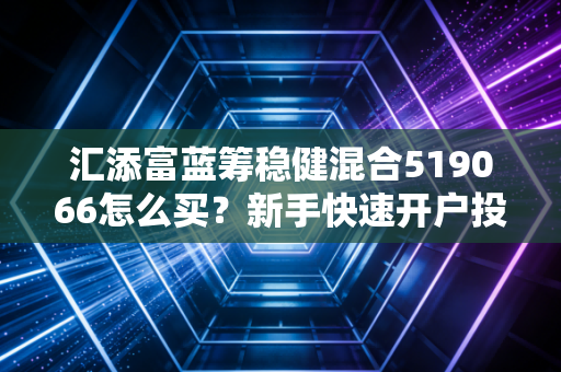 汇添富蓝筹稳健混合519066怎么买？新手快速开户投资五步骤