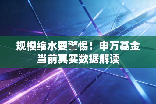 规模缩水要警惕！申万基金当前真实数据解读