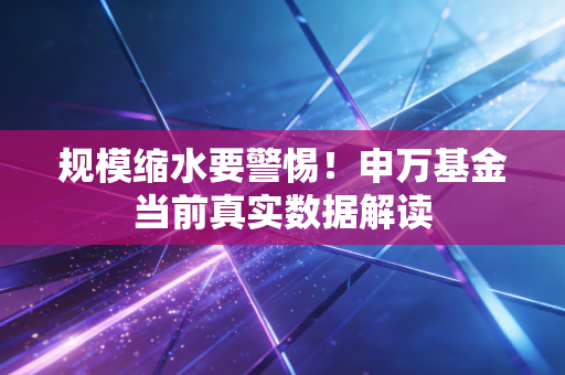规模缩水要警惕！申万基金当前真实数据解读