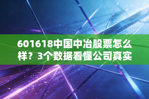 601618中国中冶股票怎么样？3个数据看懂公司真实价值！
