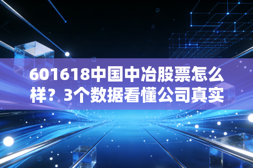 601618中国中冶股票怎么样？3个数据看懂公司真实价值！