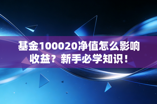 基金100020净值怎么影响收益？新手必学知识！