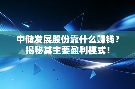 中储发展股份靠什么赚钱？揭秘其主要盈利模式！