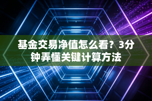 基金交易净值怎么看？3分钟弄懂关键计算方法