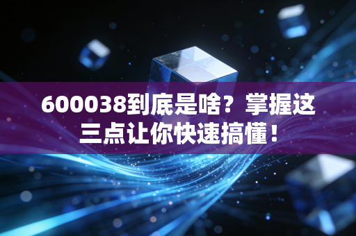 600038到底是啥？掌握这三点让你快速搞懂！