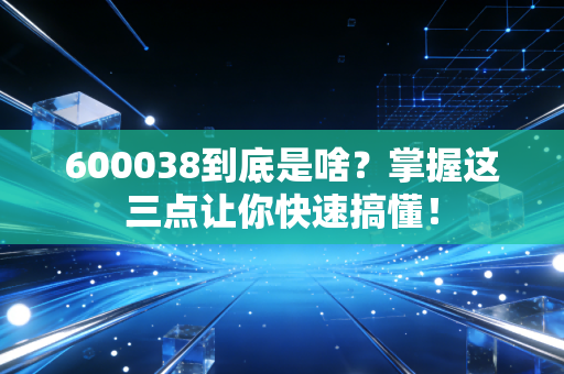 600038到底是啥？掌握这三点让你快速搞懂！