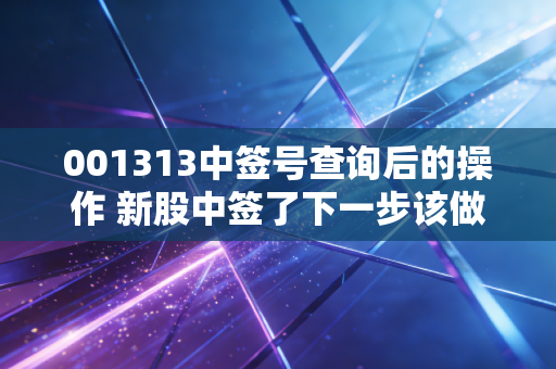 001313中签号查询后的操作 新股中签了下一步该做什么