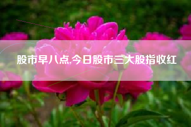 股市早八点,今日股市三大股指收红