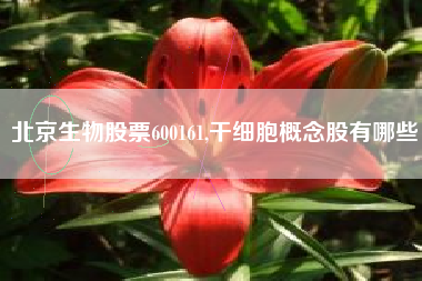 北京生物股票600161,干细胞概念股有哪些