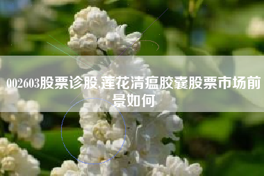 002603股票诊股,莲花清瘟胶囊股票市场前景如何