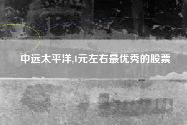 中远太平洋,1元左右最优秀的股票