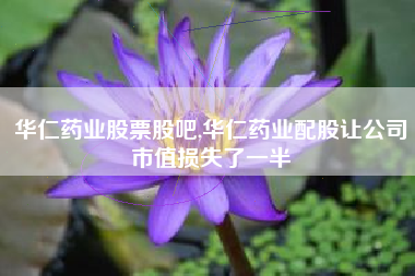 华仁药业股票股吧,华仁药业配股让公司市值损失了一半