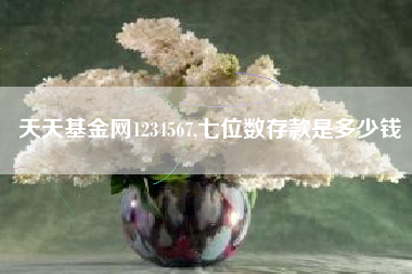 天天基金网1234567,七位数存款是多少钱