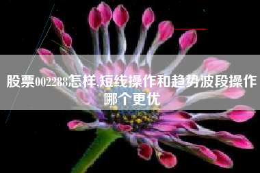 股票002288怎样,短线操作和趋势波段操作哪个更优