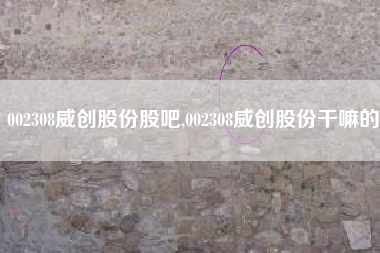 002308威创股份股吧,002308威创股份干嘛的