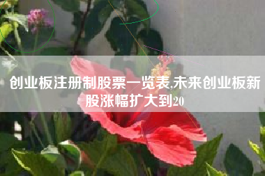 创业板注册制股票一览表,未来创业板新股涨幅扩大到20