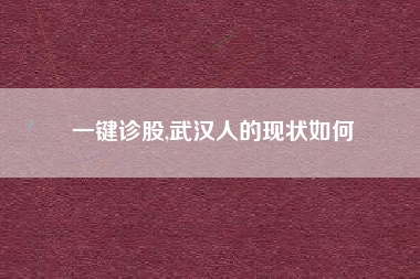 一键诊股,武汉人的现状如何