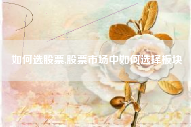 如何选股票,股票市场中如何选择板块
