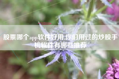 股票哪个app软件好用,你们用过的炒股手机软件有哪些推荐