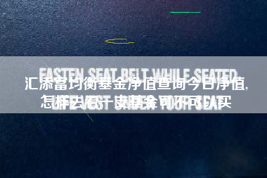 汇添富均衡基金净值查询今日净值,
怎样去看一支基金可不可以买