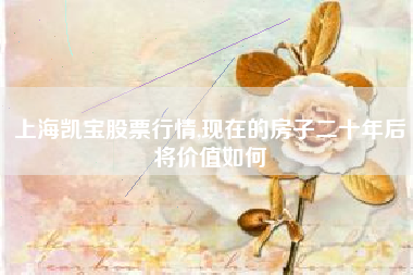 上海凯宝股票行情,现在的房子二十年后将价值如何
