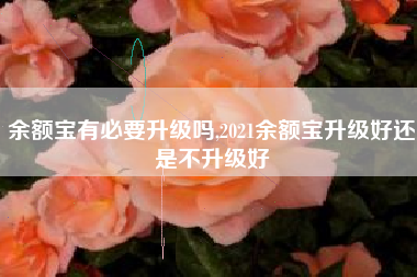 余额宝有必要升级吗,2021余额宝升级好还是不升级好