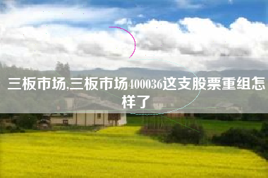 三板市场,三板市场400036这支股票重组怎样了