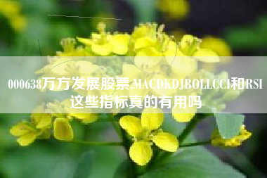 000638万方发展股票,MACDKDJBOLLCCI和RSI这些指标真的有用吗