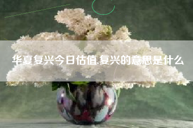 华夏复兴今日估值,复兴的意思是什么