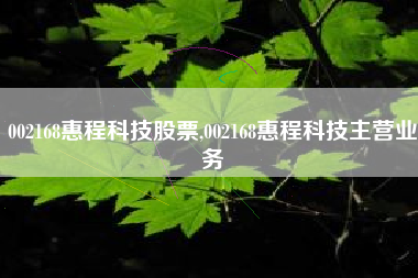 002168惠程科技股票,002168惠程科技主营业务