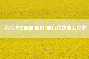 新兴铸管股票,国内A股行情快速上攻中