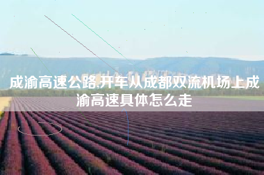 成渝高速公路,开车从成都双流机场上成渝高速具体怎么走