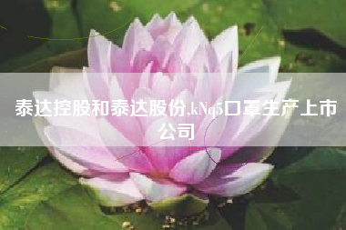 泰达控股和泰达股份,kNq5口罩生产上市公司