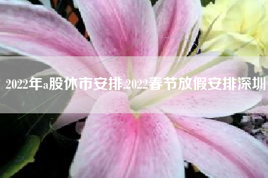 2022年a股休市安排,2022春节放假安排深圳